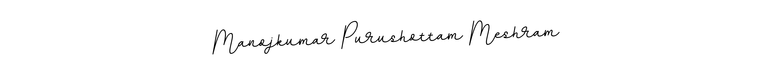Make a beautiful signature design for name Manojkumar Purushottam Meshram. With this signature (BallpointsItalic-DORy9) style, you can create a handwritten signature for free. Manojkumar Purushottam Meshram signature style 11 images and pictures png