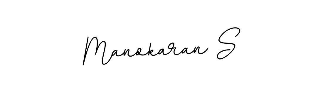 Create a beautiful signature design for name Manokaran S. With this signature (BallpointsItalic-DORy9) fonts, you can make a handwritten signature for free. Manokaran S signature style 11 images and pictures png