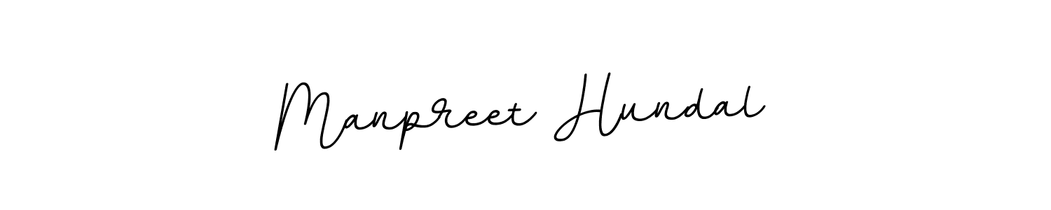 How to make Manpreet Hundal name signature. Use BallpointsItalic-DORy9 style for creating short signs online. This is the latest handwritten sign. Manpreet Hundal signature style 11 images and pictures png