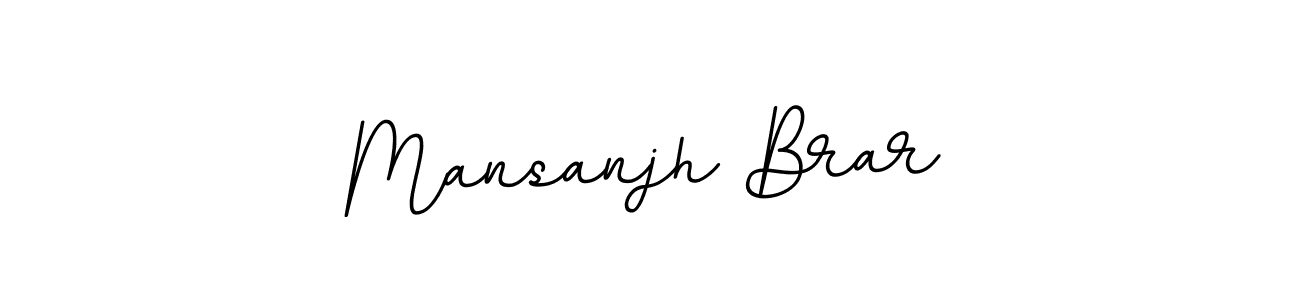 Create a beautiful signature design for name Mansanjh Brar. With this signature (BallpointsItalic-DORy9) fonts, you can make a handwritten signature for free. Mansanjh Brar signature style 11 images and pictures png