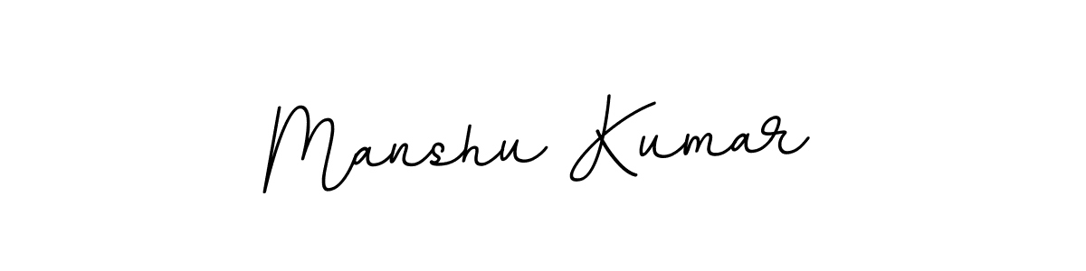 How to make Manshu Kumar name signature. Use BallpointsItalic-DORy9 style for creating short signs online. This is the latest handwritten sign. Manshu Kumar signature style 11 images and pictures png