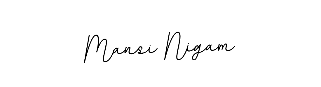 Mansi Nigam stylish signature style. Best Handwritten Sign (BallpointsItalic-DORy9) for my name. Handwritten Signature Collection Ideas for my name Mansi Nigam. Mansi Nigam signature style 11 images and pictures png