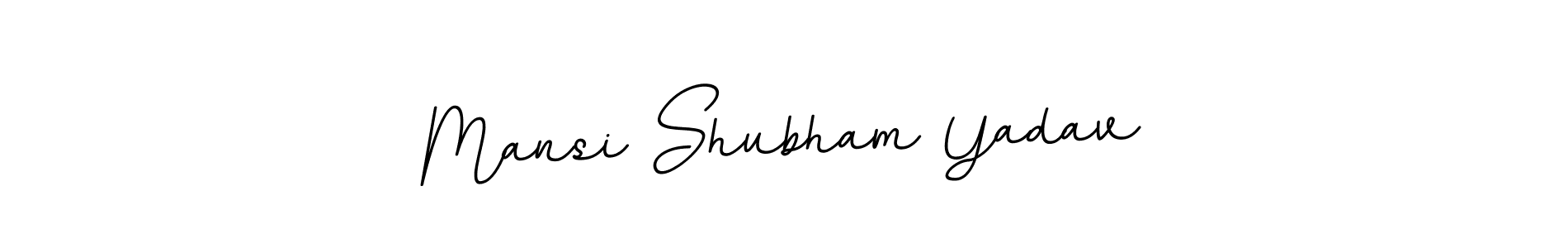 The best way (BallpointsItalic-DORy9) to make a short signature is to pick only two or three words in your name. The name Mansi Shubham Yadav include a total of six letters. For converting this name. Mansi Shubham Yadav signature style 11 images and pictures png