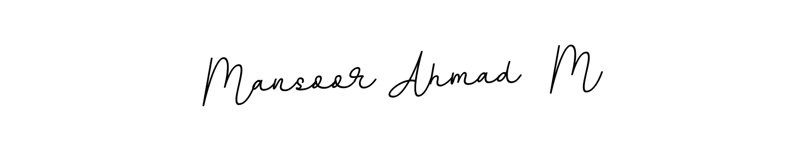 Make a beautiful signature design for name Mansoor Ahmad  M. With this signature (BallpointsItalic-DORy9) style, you can create a handwritten signature for free. Mansoor Ahmad  M signature style 11 images and pictures png