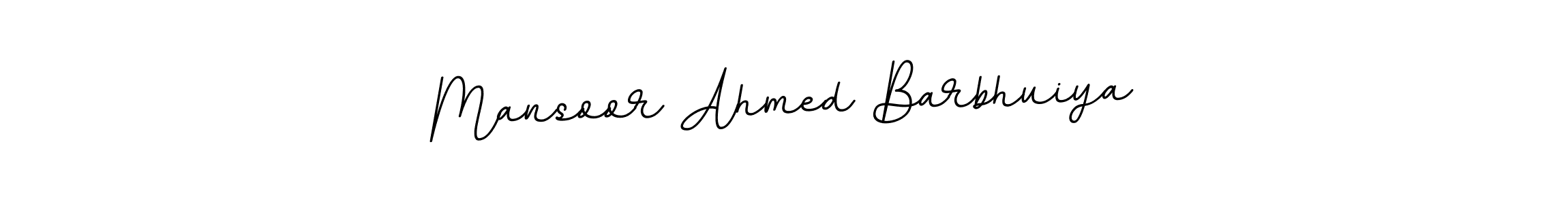 Create a beautiful signature design for name Mansoor Ahmed Barbhuiya. With this signature (BallpointsItalic-DORy9) fonts, you can make a handwritten signature for free. Mansoor Ahmed Barbhuiya signature style 11 images and pictures png