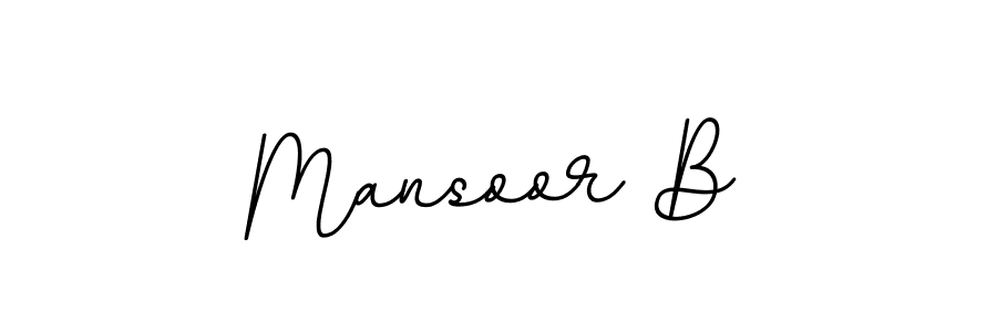 BallpointsItalic-DORy9 is a professional signature style that is perfect for those who want to add a touch of class to their signature. It is also a great choice for those who want to make their signature more unique. Get Mansoor B name to fancy signature for free. Mansoor B signature style 11 images and pictures png