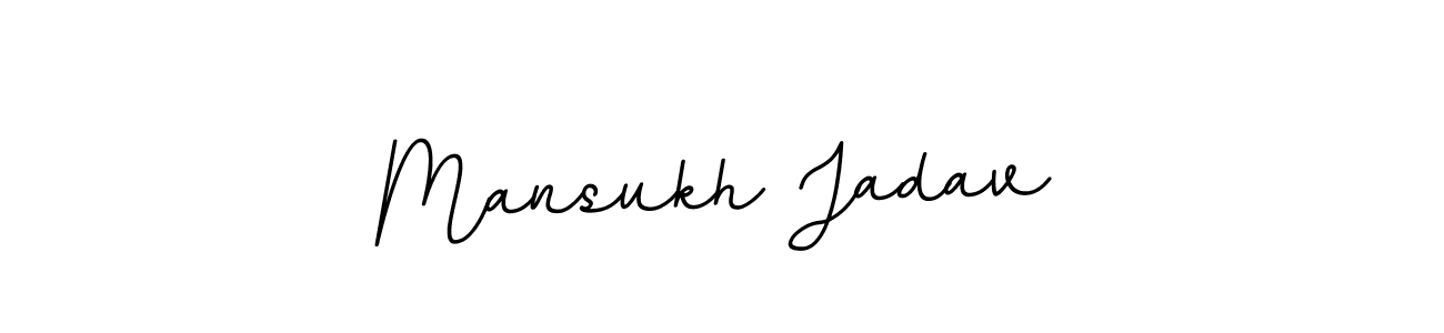 Design your own signature with our free online signature maker. With this signature software, you can create a handwritten (BallpointsItalic-DORy9) signature for name Mansukh Jadav. Mansukh Jadav signature style 11 images and pictures png