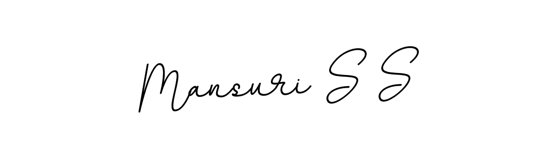 This is the best signature style for the Mansuri S S name. Also you like these signature font (BallpointsItalic-DORy9). Mix name signature. Mansuri S S signature style 11 images and pictures png