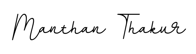 Express your personality with a custom Manthan Thakur signature crafted with BallpointsItalic-DORy9 typography. Free transparent PNG download available. Manthan Thakur signature style 11 images and pictures png