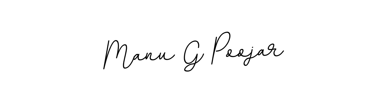 Use a signature maker to create a handwritten signature online. With this signature software, you can design (BallpointsItalic-DORy9) your own signature for name Manu G Poojar. Manu G Poojar signature style 11 images and pictures png