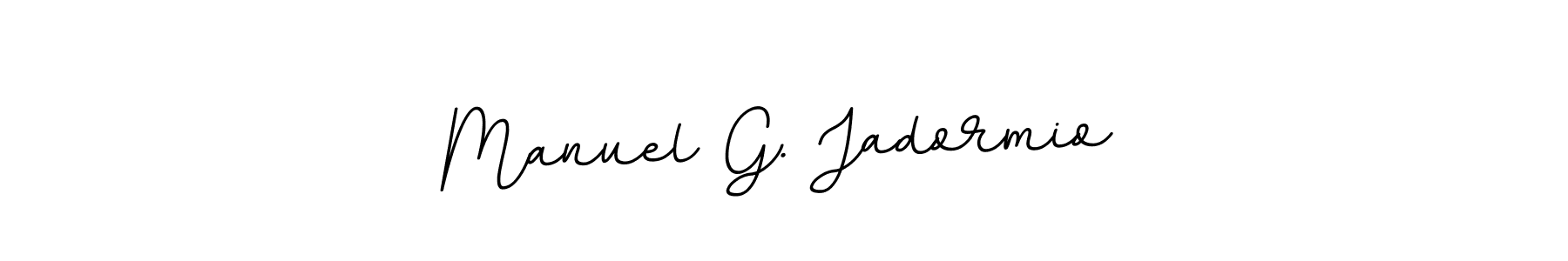 This is the best signature style for the Manuel G. Jadormio name. Also you like these signature font (BallpointsItalic-DORy9). Mix name signature. Manuel G. Jadormio signature style 11 images and pictures png