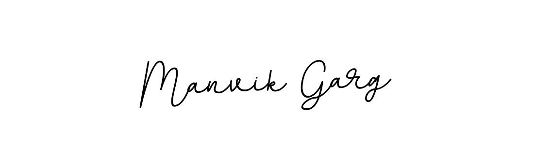 How to make Manvik Garg name signature. Use BallpointsItalic-DORy9 style for creating short signs online. This is the latest handwritten sign. Manvik Garg signature style 11 images and pictures png