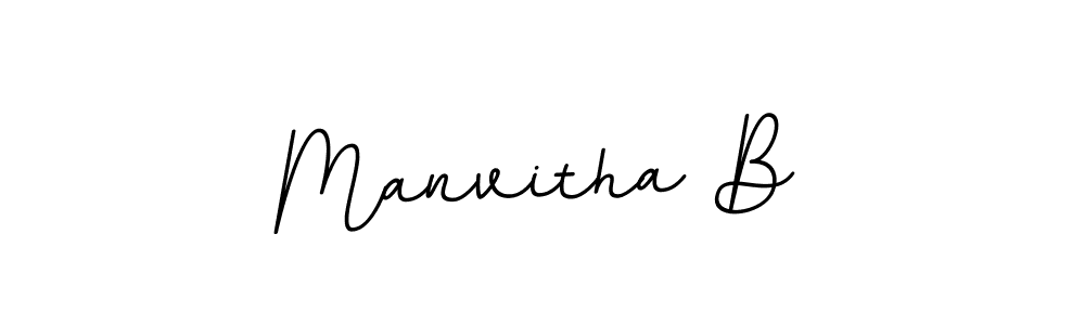 Design your own signature with our free online signature maker. With this signature software, you can create a handwritten (BallpointsItalic-DORy9) signature for name Manvitha B. Manvitha B signature style 11 images and pictures png