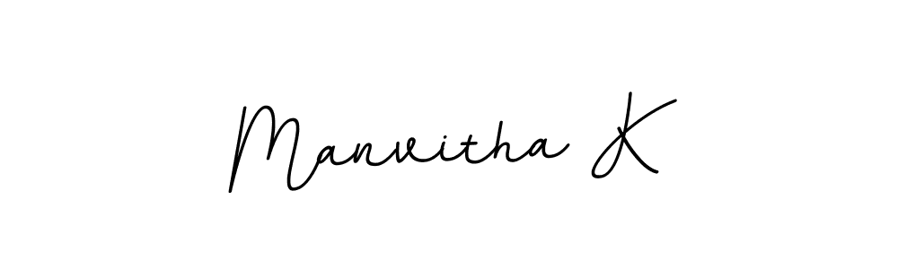 Make a beautiful signature design for name Manvitha K. With this signature (BallpointsItalic-DORy9) style, you can create a handwritten signature for free. Manvitha K signature style 11 images and pictures png