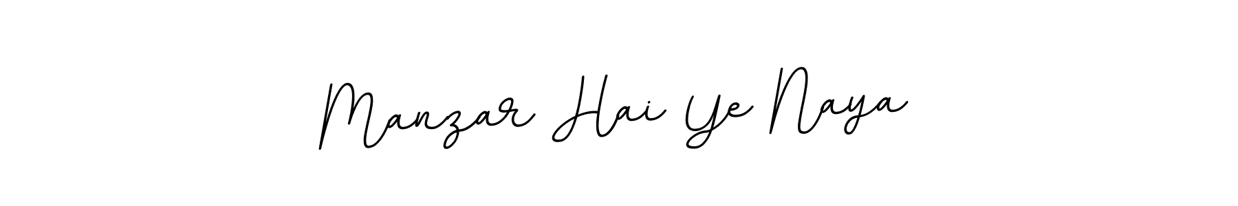Design your own signature with our free online signature maker. With this signature software, you can create a handwritten (BallpointsItalic-DORy9) signature for name Manzar Hai Ye Naya. Manzar Hai Ye Naya signature style 11 images and pictures png