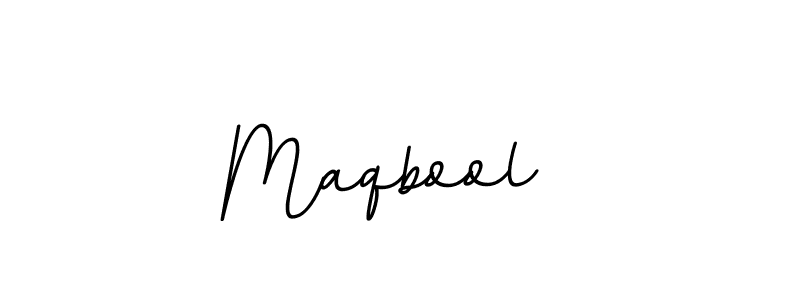 The best way (BallpointsItalic-DORy9) to make a short signature is to pick only two or three words in your name. The name Maqbool  include a total of six letters. For converting this name. Maqbool  signature style 11 images and pictures png