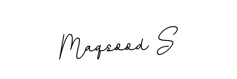 Make a beautiful signature design for name Maqsood S. With this signature (BallpointsItalic-DORy9) style, you can create a handwritten signature for free. Maqsood S signature style 11 images and pictures png