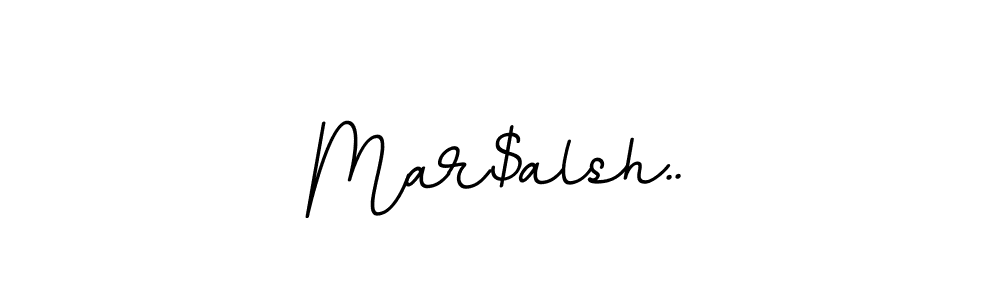 It looks lik you need a new signature style for name Mar$alsh... Design unique handwritten (BallpointsItalic-DORy9) signature with our free signature maker in just a few clicks. Mar$alsh.. signature style 11 images and pictures png