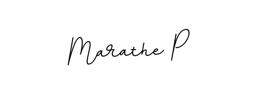 Use a signature maker to create a handwritten signature online. With this signature software, you can design (BallpointsItalic-DORy9) your own signature for name Marathe P. Marathe P signature style 11 images and pictures png