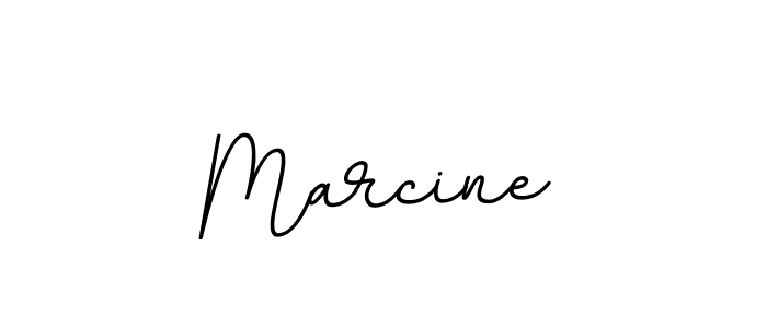 Use a signature maker to create a handwritten signature online. With this signature software, you can design (BallpointsItalic-DORy9) your own signature for name Marcine. Marcine signature style 11 images and pictures png