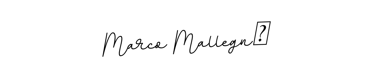 It looks lik you need a new signature style for name Marco Mallegnİ. Design unique handwritten (BallpointsItalic-DORy9) signature with our free signature maker in just a few clicks. Marco Mallegnİ signature style 11 images and pictures png