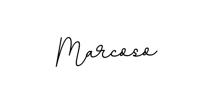 Use a signature maker to create a handwritten signature online. With this signature software, you can design (BallpointsItalic-DORy9) your own signature for name Marcoso. Marcoso signature style 11 images and pictures png