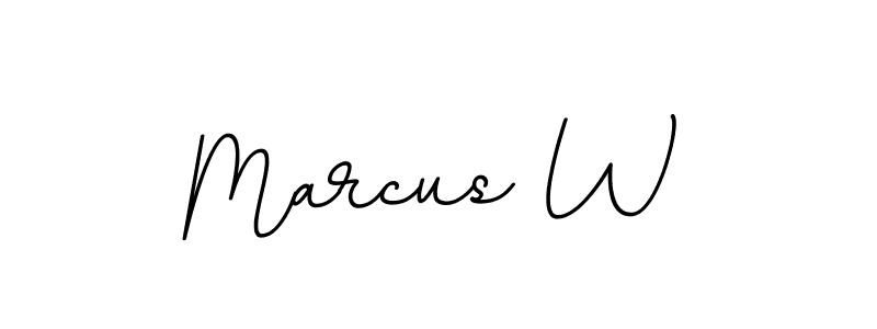 It looks lik you need a new signature style for name Marcus W. Design unique handwritten (BallpointsItalic-DORy9) signature with our free signature maker in just a few clicks. Marcus W signature style 11 images and pictures png