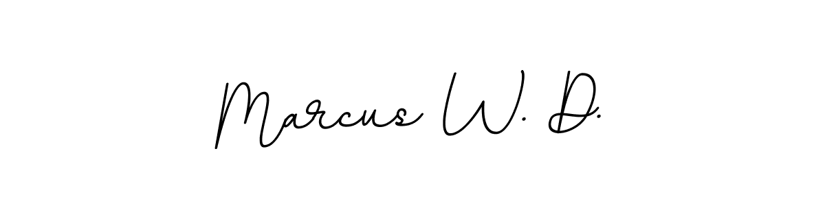 The best way (BallpointsItalic-DORy9) to make a short signature is to pick only two or three words in your name. The name Marcus W. D. include a total of six letters. For converting this name. Marcus W. D. signature style 11 images and pictures png