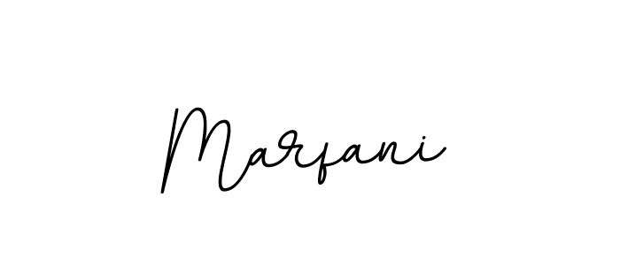 Make a beautiful signature design for name Marfani. With this signature (BallpointsItalic-DORy9) style, you can create a handwritten signature for free. Marfani signature style 11 images and pictures png