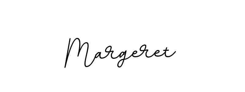 Use a signature maker to create a handwritten signature online. With this signature software, you can design (BallpointsItalic-DORy9) your own signature for name Margeret. Margeret signature style 11 images and pictures png