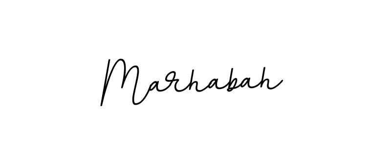 Design your own signature with our free online signature maker. With this signature software, you can create a handwritten (BallpointsItalic-DORy9) signature for name Marhabah. Marhabah signature style 11 images and pictures png