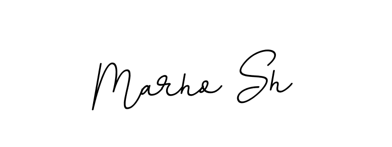 Use a signature maker to create a handwritten signature online. With this signature software, you can design (BallpointsItalic-DORy9) your own signature for name Marho Sh. Marho Sh signature style 11 images and pictures png