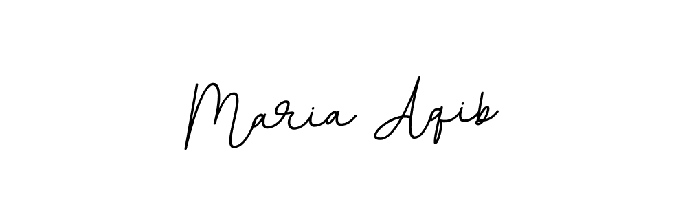 Design your own signature with our free online signature maker. With this signature software, you can create a handwritten (BallpointsItalic-DORy9) signature for name Maria Aqib. Maria Aqib signature style 11 images and pictures png