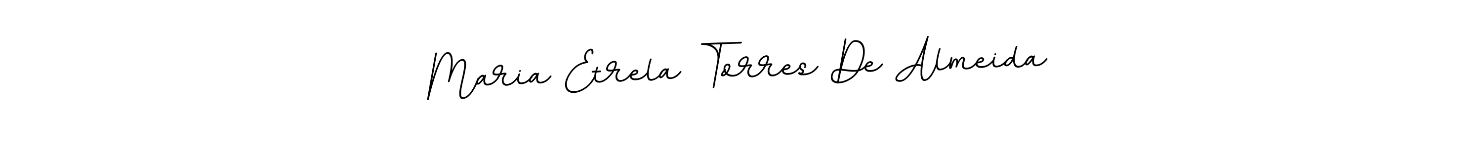 This is the best signature style for the Maria Etrela Torres De Almeida name. Also you like these signature font (BallpointsItalic-DORy9). Mix name signature. Maria Etrela Torres De Almeida signature style 11 images and pictures png