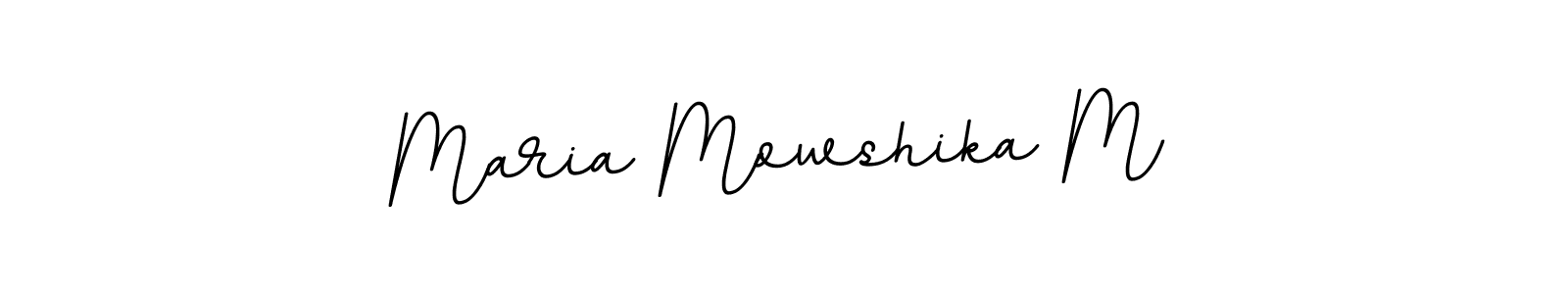 Design your own signature with our free online signature maker. With this signature software, you can create a handwritten (BallpointsItalic-DORy9) signature for name Maria Mowshika M. Maria Mowshika M signature style 11 images and pictures png
