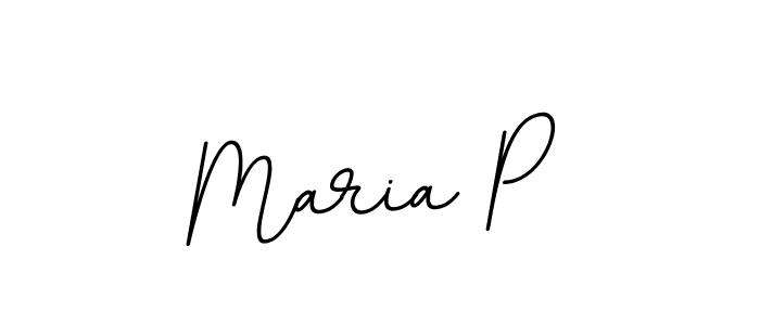 Use a signature maker to create a handwritten signature online. With this signature software, you can design (BallpointsItalic-DORy9) your own signature for name Maria P. Maria P signature style 11 images and pictures png