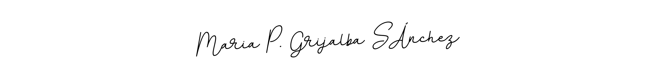 It looks lik you need a new signature style for name Maria P. Grijalba SÁnchez. Design unique handwritten (BallpointsItalic-DORy9) signature with our free signature maker in just a few clicks. Maria P. Grijalba SÁnchez signature style 11 images and pictures png