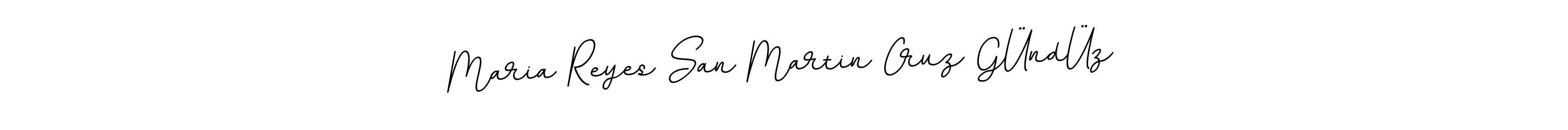 Design your own signature with our free online signature maker. With this signature software, you can create a handwritten (BallpointsItalic-DORy9) signature for name Maria Reyes San Martin Cruz GÜndÜz. Maria Reyes San Martin Cruz GÜndÜz signature style 11 images and pictures png