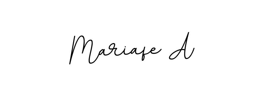 Create a beautiful signature design for name Mariafe A. With this signature (BallpointsItalic-DORy9) fonts, you can make a handwritten signature for free. Mariafe A signature style 11 images and pictures png
