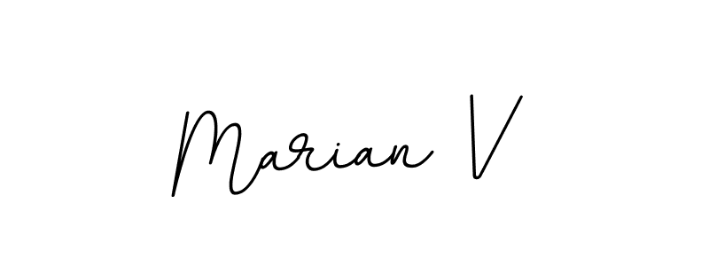 Use a signature maker to create a handwritten signature online. With this signature software, you can design (BallpointsItalic-DORy9) your own signature for name Marian V. Marian V signature style 11 images and pictures png