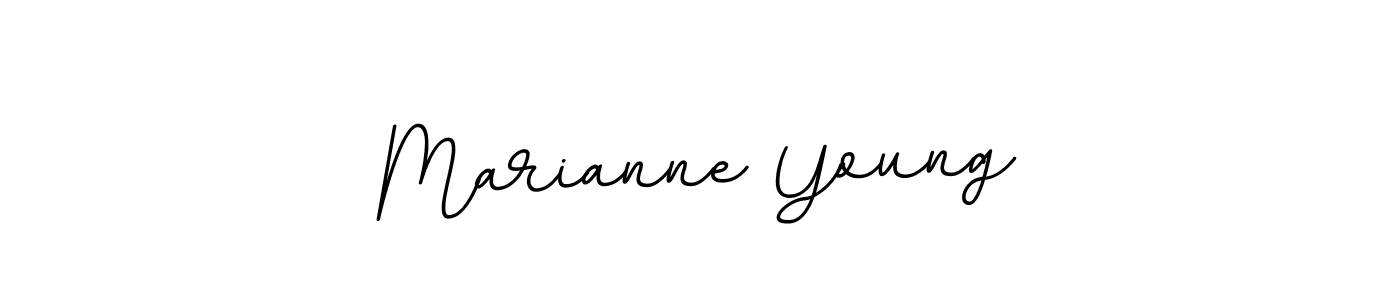 Use a signature maker to create a handwritten signature online. With this signature software, you can design (BallpointsItalic-DORy9) your own signature for name Marianne Young. Marianne Young signature style 11 images and pictures png