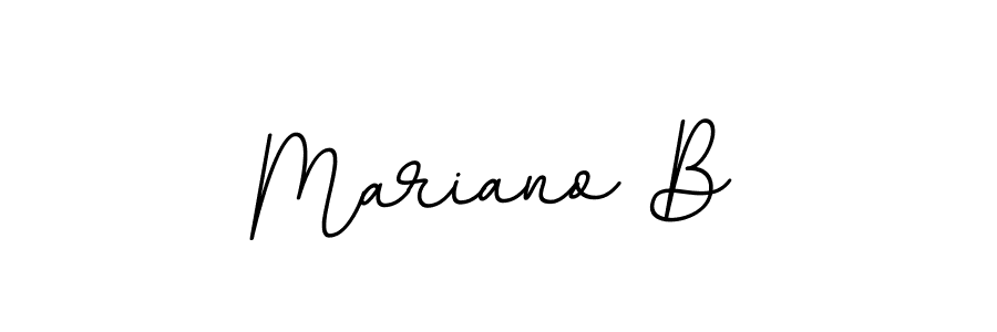 Design your own signature with our free online signature maker. With this signature software, you can create a handwritten (BallpointsItalic-DORy9) signature for name Mariano B. Mariano B signature style 11 images and pictures png