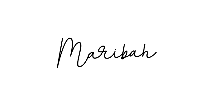 Design your own signature with our free online signature maker. With this signature software, you can create a handwritten (BallpointsItalic-DORy9) signature for name Maribah. Maribah signature style 11 images and pictures png