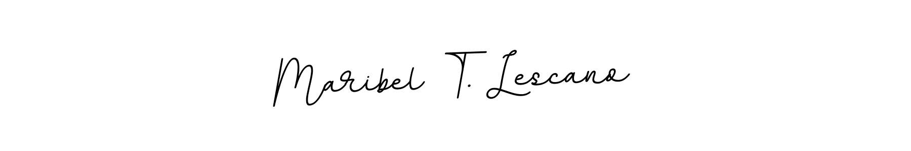 How to make Maribel T. Lescano name signature. Use BallpointsItalic-DORy9 style for creating short signs online. This is the latest handwritten sign. Maribel T. Lescano signature style 11 images and pictures png