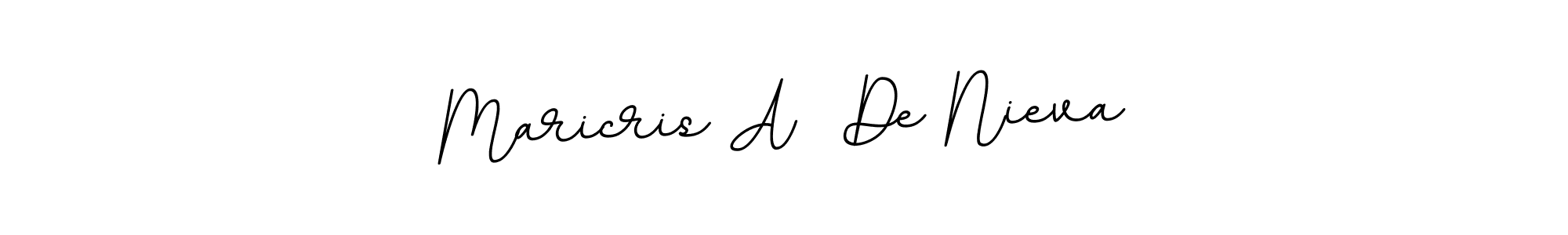 Create a beautiful signature design for name Maricris A  De Nieva. With this signature (BallpointsItalic-DORy9) fonts, you can make a handwritten signature for free. Maricris A  De Nieva signature style 11 images and pictures png