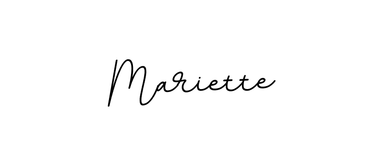 How to make Mariette name signature. Use BallpointsItalic-DORy9 style for creating short signs online. This is the latest handwritten sign. Mariette signature style 11 images and pictures png