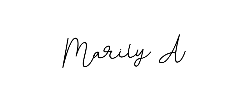 You should practise on your own different ways (BallpointsItalic-DORy9) to write your name (Marily A) in signature. don't let someone else do it for you. Marily A signature style 11 images and pictures png