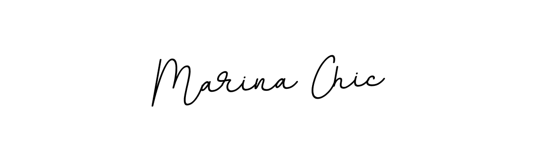 Use a signature maker to create a handwritten signature online. With this signature software, you can design (BallpointsItalic-DORy9) your own signature for name Marina Chic. Marina Chic signature style 11 images and pictures png