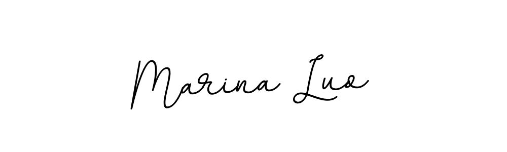 Marina Luo stylish signature style. Best Handwritten Sign (BallpointsItalic-DORy9) for my name. Handwritten Signature Collection Ideas for my name Marina Luo. Marina Luo signature style 11 images and pictures png