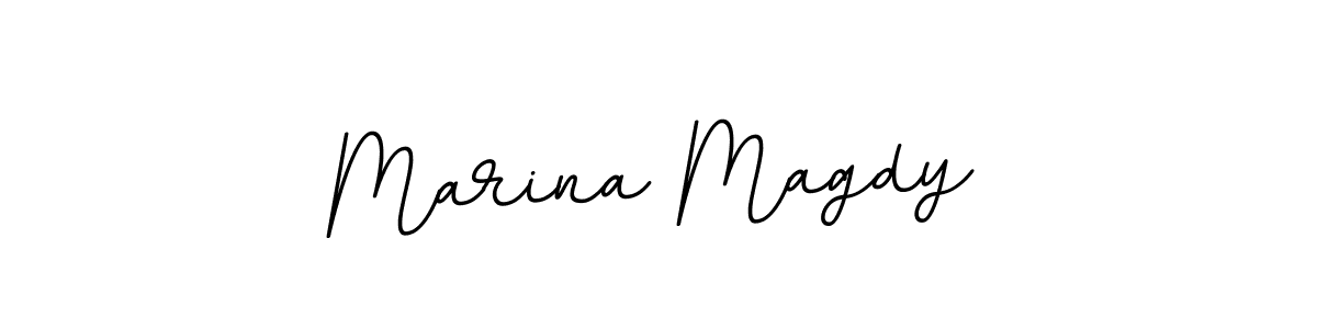 The best way (BallpointsItalic-DORy9) to make a short signature is to pick only two or three words in your name. The name Marina Magdy include a total of six letters. For converting this name. Marina Magdy signature style 11 images and pictures png